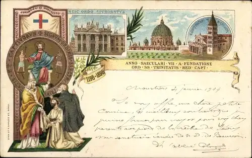 Litho Roma Rom Lazio, Ordre des Trinitaires, Basilica