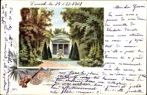 Litho Berlin Charlottenburg, Ansicht vom Mausoleum