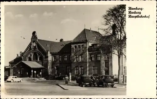 Ak Hamburg Harburg, Hauptbahnhof, Außenansicht