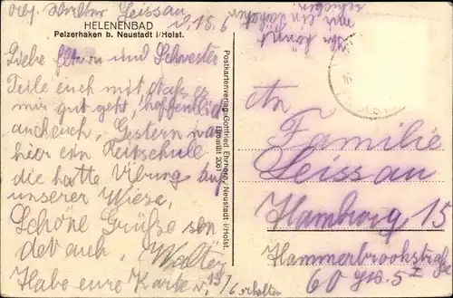 Ak Pelzerhaken Neustadt in Holstein, Helenenbad
