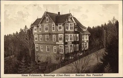 Ak Braunlage im Oberharz, Haus Fichteneck