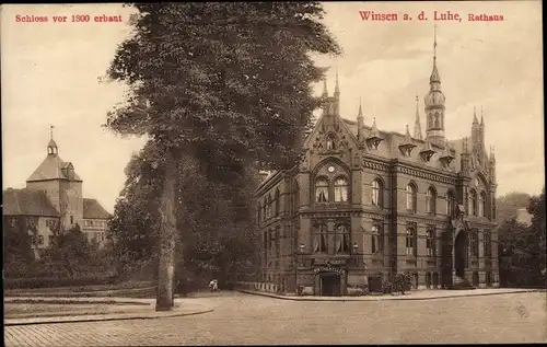 Ak Winsen an der Luhe, Rathaus, Schloss