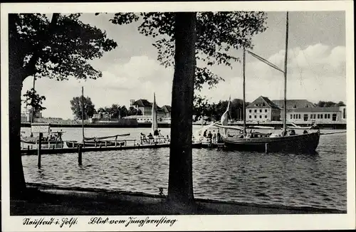 Ak Neustadt in Holstein, Blick vom Jungfernstieg, Hotel Seeburg, Tanzlokal