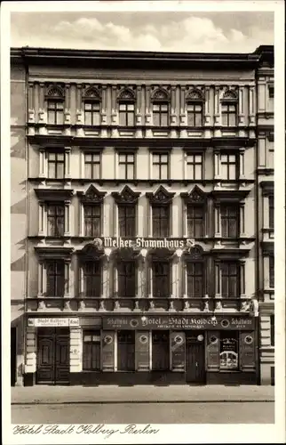 Ak Berlin, Hotel Stadt Kolberg, Schlegelstraße 14, Melker Stammhaus