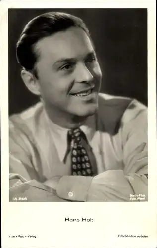 Ak Schauspieler Hans Holt, Portrait