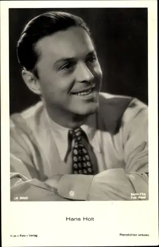 Ak Schauspieler Hans Holt, Portrait