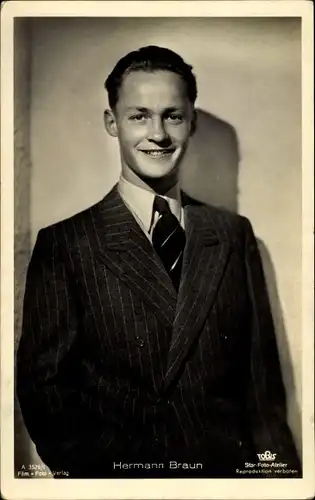 Ak Schauspieler Hermann Braun, Portrait