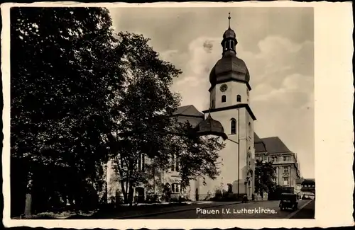 Ak Plauen im Vogtland, Lutherkirche