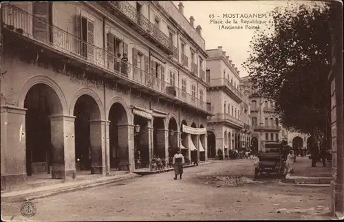 Ak Mostaganem Algerien, Place de la Republique