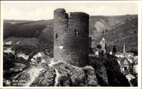 Ak Esch sur Sure Esch an der Sauer Luxemburg, Les Ruines