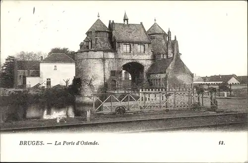 Ak Bruges Brügge Flandern Westflandern, La Porte d'Ostende