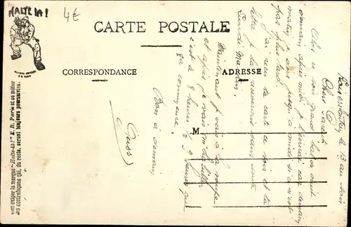 Buchstaben Ak P, Alphabet du Soldat, Par ici la Sortie, französische Soldaten