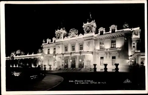 Ak Monte Carlo Monaco, Le Casino, Effet de nuit