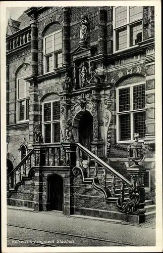 Ak Bolsward Friesland Niederlande, Fragment Stadthuis