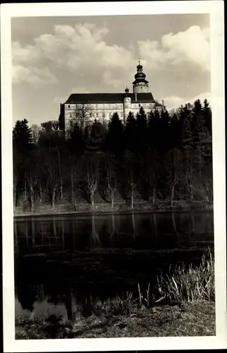 Ak Lemberk Lämberg Jablonné v Podještědí Deutsch Gabel Region Reichenberg, Schloss, See