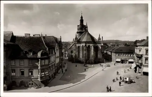 Ak Zweibrücken in der Pfalz, Alexanderkirche, Straßenpartie