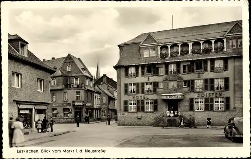 Ak Euskirchen Nordrhein Westfalen, Blick vom Markt in die Neustraße, Hotel Joisten