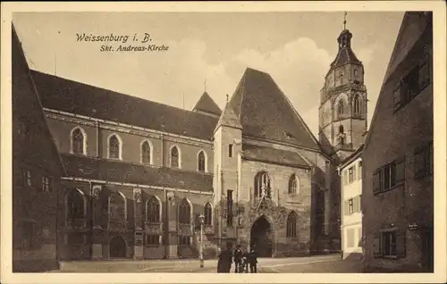 Ak Weißenburg in Mittelfranken Bayern, Skt. Andreas-Kirche