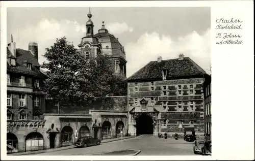 Ak Burtscheid Aachen, Blick auf St. Johann mit Abteitor