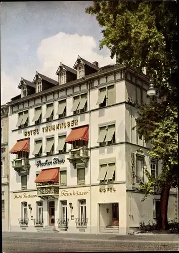 Ak Heidelberg, Hotel Tannhäuser am Bismarckplatz, Außenansicht