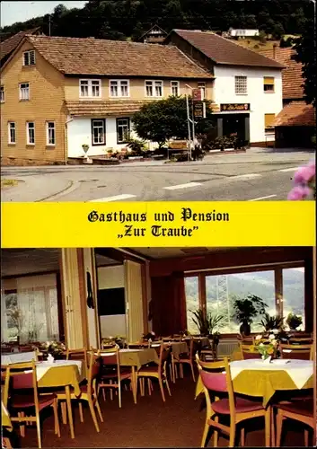 Ak Ober Finkenbach Rothenberg im Odenwald, Gasthaus und Pension "Zur Traube", Speisesaal