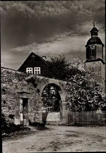 Ak Lippoldsberg Bodenfelde in Niedersachsen, Klosterkirche St. Georg, Torbogen