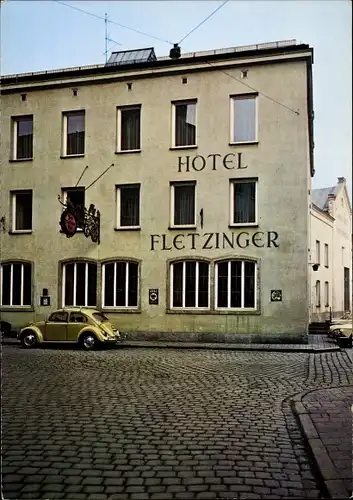 Ak Wasserburg am Inn in Oberbayern, Hotel-Gasthof Fletzinger, Außenansicht