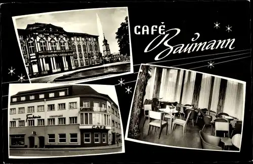 Ak Bruchsal im Kraichgau Baden Württemberg, Cafe Baumann, Frankonia
