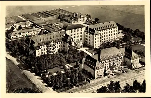 Ak München Nymphenburg, Fliegeraufnahme, Krankenanstalt des Dritten Ordens, Menzingerstr. 48