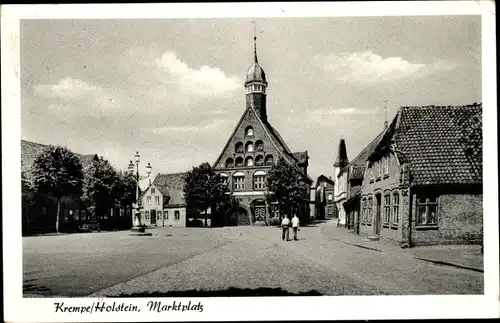 Ak Krempe in Holstein, Marktplatz, Rathaus