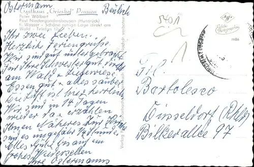 Ak Niedergondershausen Gondershausen im Hunsrück, Schlossruine, Ehrbach Klamm, Gasthaus Grieshof