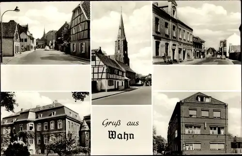 Ak Wahn Köln Nordrhein Westfalen, Kirche, Straßenpartie, Ortsansichten
