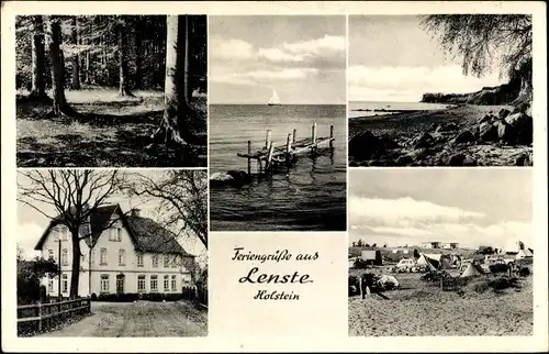 Ak Lenste Grömitz in Ostholstein, Wald, Steg, Strand, Campingplatz, Haus