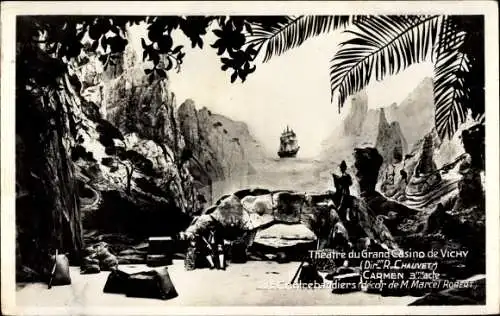 Ak Vichy Allier, Theatre du Grand Casino, Carmen, 3e Acte, Theaterszene
