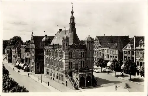 Ak Deventer Overijssel Niederlande, Brink met Waaggebouw