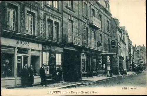 Ak Beuzeville Eure, Grande Rue