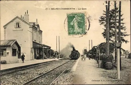 Ak Gevrey Chambertin Côte-d’Or, La Gare, Eisenbahn