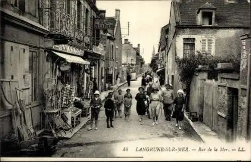 Ak Langrune sur Mer Calvados, La Rue de la Mer