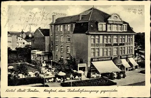 Ak Herford in Westfalen, Hotel Stadt Berlin