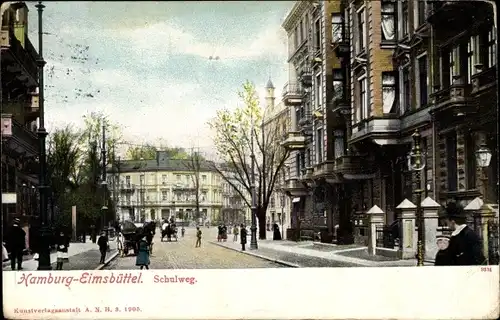 Ak Hamburg Eimsbüttel, Schulweg