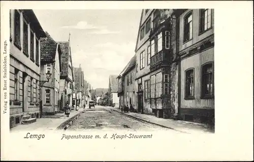 Ak Lemgo in Lippe, Papenstraße m. d. Haupt Steueramt