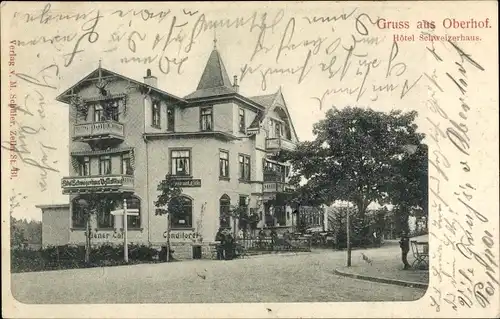 Ak Oberhof im Thüringer Wald, Hotel Schweizerhaus