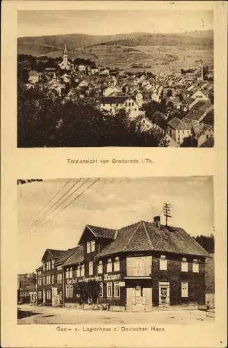 Ak Brotterode in Thüringen, Totale, Gasthof zum Deutschen Haus