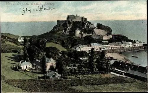 Ak Saint Martin Kanalinsel Jersey, Mount Orguell Castle