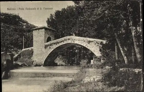 Ak Subiaco Lazio Italien, Ponte di S. Francesco