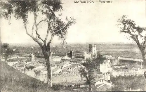 Ak Marostica Venetien, Panorama