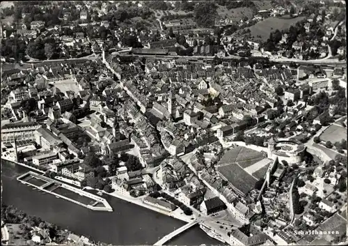 Ak Schaffhausen am Rhein Schweiz, Fliegeraufnahme