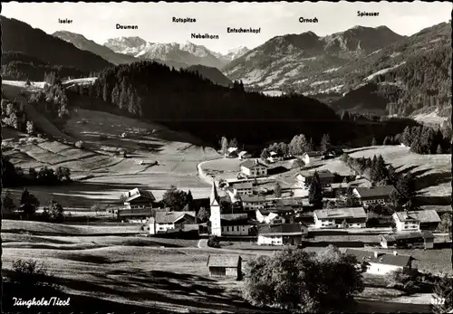 Ak Jungholz in Tirol, Gesamtansicht, Berge