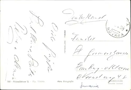 Ak Masero Piemonte Italien, via Provinciale, Asilo e Scuole