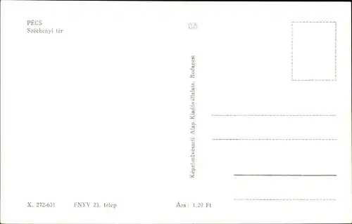 Ak Pécs Fünfkirchen Ungarn, Szechenyi ter